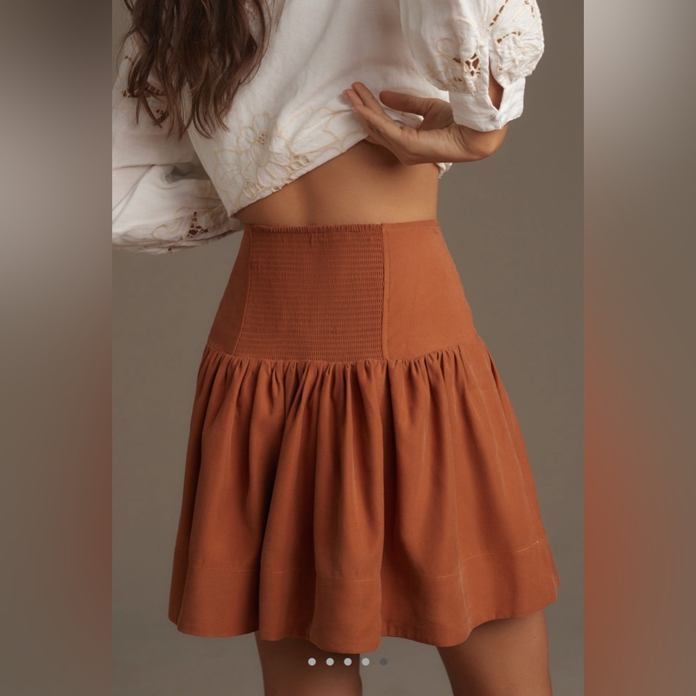 NWOT Anthropologie Maeve Drop-Waist Mini Skirt // Size L - Picture 2 of 4